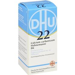 Eine Packung homöopathischer Tabletten von DHU mit der Nummer 22.