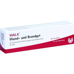 Eine Packung Wund- und Brandgel gegen Sonnenbrand und Insektenstiche.
