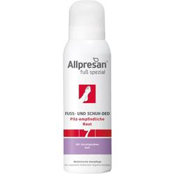 Eine weiße Spraydose für Fuß- und Schuh-Deo gegen Pilze.
